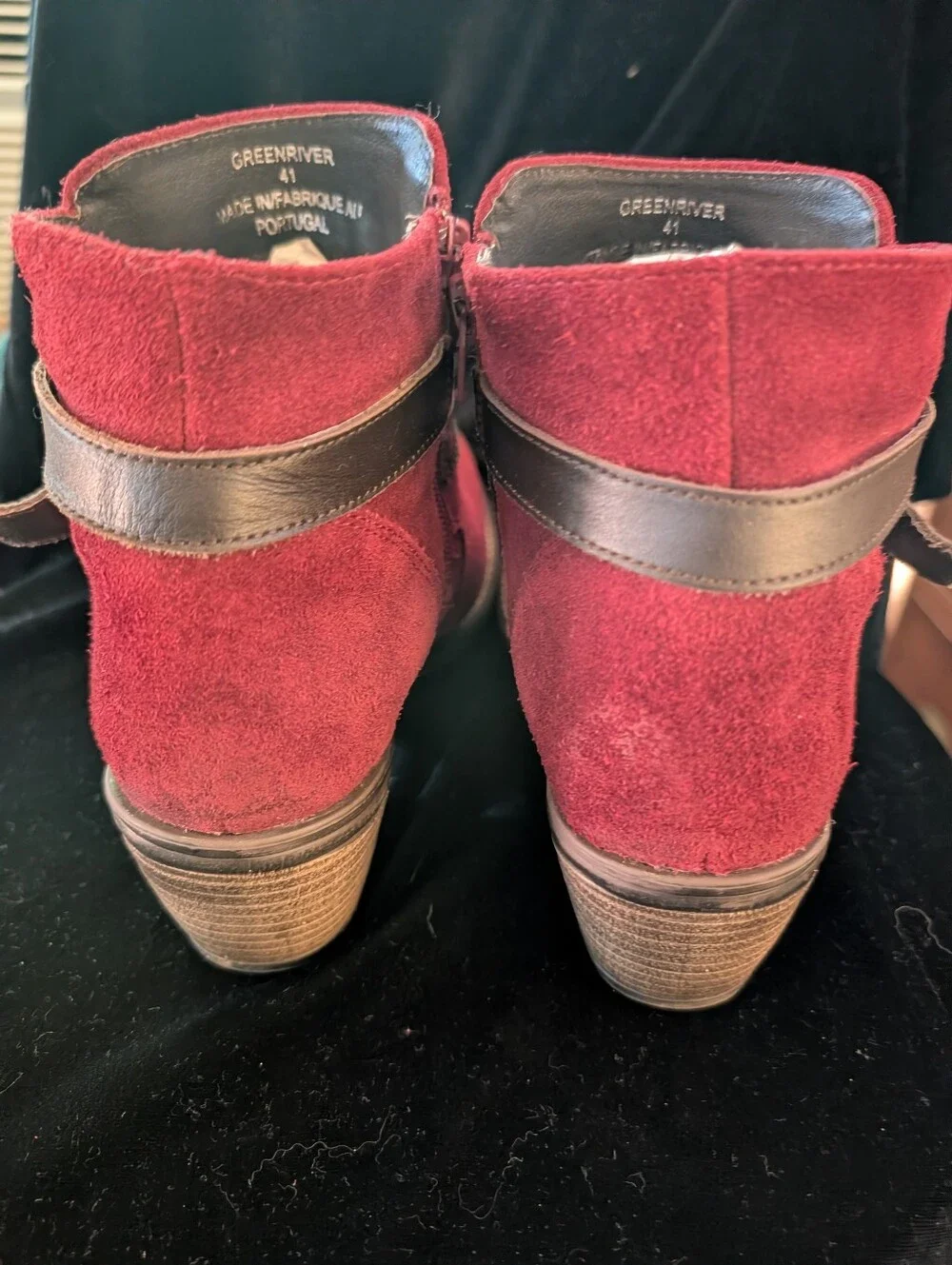 Burgundy Ankle Boots.